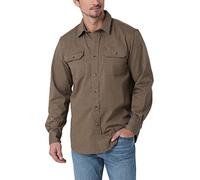 Wrangler Authentics Camicia Classica a Maniche Lunghe Button-Down, Teak Erica, L Uomo