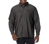 Wrangler Authentics - Camicia Classica da Uomo a Maniche Lunghe, Denim Nero., 3XL
