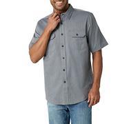 Wrangler Authentics Short Sleeve Classic Woven Shirt Camicia Button-Down, Asfalto mélange, XL Uomo