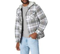 Wrangler Authentics Camicia da uomo a maniche lunghe, trapuntata, foderata in flanella, con cappuccio, X-Large