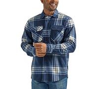 Wrangler Authentics - Camicia in pile pesante da uomo, a maniche lunghe, Eclipse totale, L