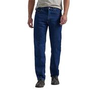 Wrangler Authentics Classic 5-Pocket Regular Fit Jean Jeans, Dark Indigo Flex, 34W x 32L Uomo