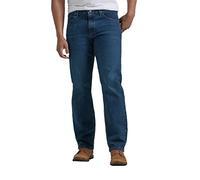 Wrangler Authentics Mens Big & Tall Classic Relaxed Fit Jean Jeans, Military Blue Flex, 36W x 36L Uomo