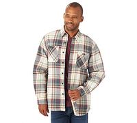 Wrangler Authentics Giacca da uomo a maniche lunghe foderata in sherpa, Beige chiaro mélange, M