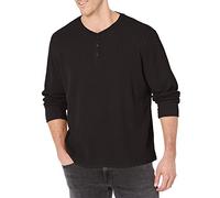 Wrangler Authentics Henley Waffle a Maniche Lunghe da Uomo, Caviale, XL
