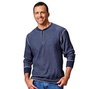 Wrangler Authentics Henley Waffle a Maniche Lunghe da Uomo, Indigo dell'umore., S