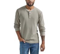Wrangler Authentics Henley Waffle a Maniche Lunghe da Uomo, Pietra pomice, XL