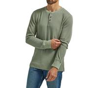 Wrangler Authentics Henley Waffle a Maniche Lunghe da Uomo, XX-Large