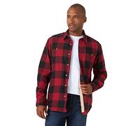 Wrangler Authentics Long Sleeve Shirt Jacket Camicia, Bufalo Rosso, XL Uomo