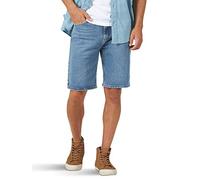 Wrangler Authentics Men's Classic Relaxed Fit Five Pocket Jean Short, Light Wash Flex, 36