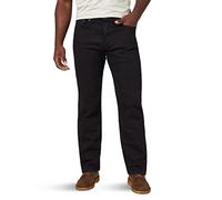 Wrangler Authentics Men's Classic Relaxed Fit Jean Jeans, Black Flex, 36W x 29L Uomo