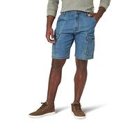 Wrangler Authentics Men's Classic Relaxed Fit Stretch Cargo Short, Medium Tint Denim, 42