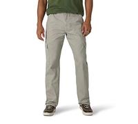 Wrangler Authentics Men's Classic Twill Relaxed Fit Cargo Pant, Khaki Dust, 34 x 32