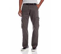 Wrangler Authentics Men's Premium Twill Cargo Pant, Anthracite Twill, 30W x 30L