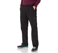 Wrangler Authentics Men's Stretch Cargo Pant, Black, 35W x 30L