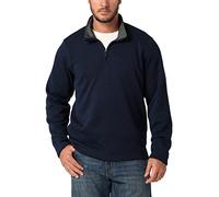 Wrangler Authentics Men's Sweater Fleece Quarter-Zip, Mood Indigo, M