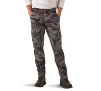 Wrangler Authentics Regular Tapered Cargo Pant Pantaloni, Camo Grigio, 34W / 30L Uomo