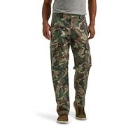 Wrangler Authentics Pantaloni Cargo Elasticizzati da Uomo con vestibilità Comoda, Verde Marrone Camo, 34W x 34L