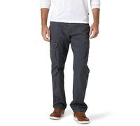 Wrangler Pantaloni Cargo Authentics – Elasticizzati, vestibilità comoda, Twill Antracite 38W x 29L