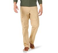 Wrangler Authentics Relaxed Fit Stretch Cargo Pant Pantaloni Casual, Travertin Ripstop, 33W x 30L Uomo
