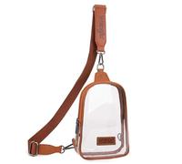 Wrangler Borsa a tracolla da donna a tracolla con tracolla staccabile, D-Transparency Marrone, Moda