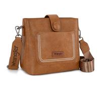 Wrangler Borsa a tracolla da donna carina e borsa a tracolla per donna, Borsa a tracolla marrone chiaro, Small