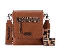 Wrangler Borsa a tracolla da donna in tessuto western con tracolla per chitarra, Marrone Taos Scuro