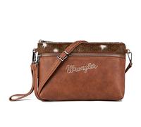 Wrangler - Borsa a tracolla da donna, stile western, da donna, Marrone bovino