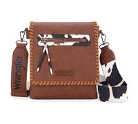 Wrangler Borse a tracolla da donna vintage intrecciata a mano borsa a tracolla, Zucchero marrone mucca