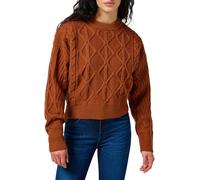 Wrangler Cable Knit Sweater Felpa, Gingerbread, S Donna