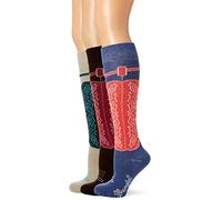 Wrangler - Calzini da donna Wild West da donna, confezione da 3 paia, blu/cachi/marrone, taglia M