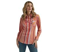 Wrangler Camicia a righe retrò unisex per adulti, Multi, M