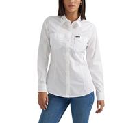 Wrangler Camicia da Donna Stile Western, Stile retrò, con Bottoni, Bianco, M
