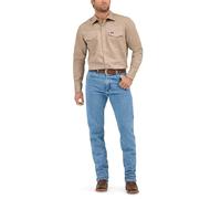 Wrangler Camicia da lavoro da uomo, taglio cowboy, a maniche lunghe, stile western, finitura lavata