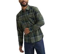 Wrangler Camicia da Uomo Iconic Denim Regular Fit Snap Button, Plaid Timo, L