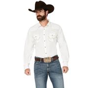 Wrangler Camicia Retro A Maniche Lunghe con Due Tasche A Pressione Camicia Uomo (Pacco da 1)