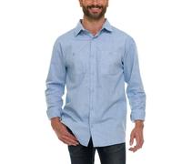 Wrangler Camicie a maniche lunghe con bottoni da uomo, grandi e alti, camicie da uomo leggere in chambray, camicia occidentale, Tenente Chambray, XXX
