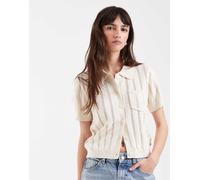 Wrangler - Cardigan beige con una tasca-Neutro XS