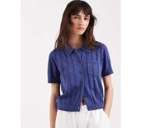 Wrangler - Cardigan con una tasca color cobalto-Blu S