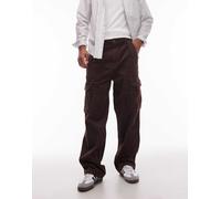 Wrangler - Casey Jones - Pantaloni cargo ampi in velluto a coste marroni-Marrone W36 L32