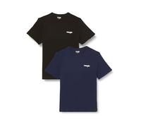 Wrangler Confezione da 2 bustine di tè Sign T-Shirt, Captains Blue, M Uomo