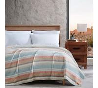 Wrangler - Coperta doppia, coperta in pile ultra morbido (Glen Canyon Stripe Blue, Twin)