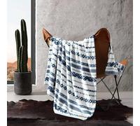 Wrangler - Coperta in morbido pile, decorazione occidentale per letto o divano (Diamond Trail Blue, 127 x 152 cm)