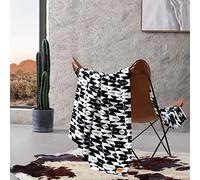 Wrangler - Coperta in morbido pile, decorazione occidentale per letto o divano (nero navajo, 127 x 178 cm)