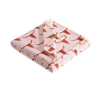 Wrangler - Coperta in morbido pile felpato, ispirata a Yellowstone, decorazione occidentale per letto o divano (Steer Head Peach, 127 x 178 cm)