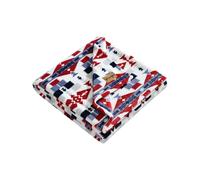 Wrangler - Coperta in morbido pile, ispirata a Yellowstone, decorazione occidentale per letto o divano (blu Nolan, 127 x 178 cm)