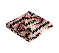 Wrangler - Coperta in morbido pile, ispirata a Yellowstone, decorazione occidentale per letto o divano (Plains Creek rosa, 127 x 178 cm)