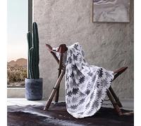 Wrangler - Coperta in pile ultra felpato, ideale per divano o letto (Canyon Ikat grigio, copriletto)