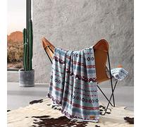 Wrangler - Coperta in pile ultra morbida (Diamond Trail Blue, Oversize Throw)