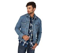 Wrangler Cowboy Cut Western Unlined Denim Jacket Capispalla, Blu Scuro, L Uomo